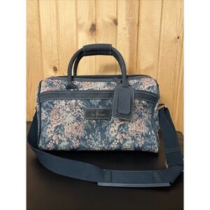 Vintage Atlantic Floral Tapestry Overnight Travel Duffel Bag Weekender Carry On